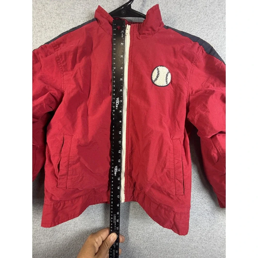 Gymboree Tracksuit Set Kids 6 Red Baseball 05 Jacket Pants Striped Athletic